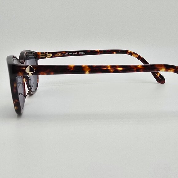Kate Spade New York Trulee/F 086 Dark Havana Gold Eyeglasses Frame 52-16-140 - Picture 3 of 13